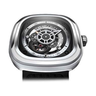 Sevenfriday Silver Industrial Essence Jam Tangan Pria [P1B-01] -