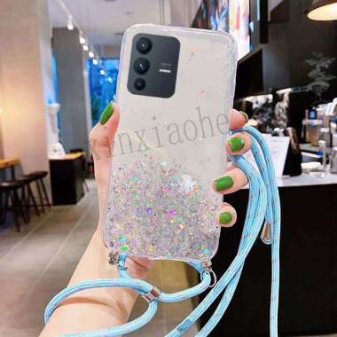 Luxury Blink Lanyard Case Vivo V23 / V23 Pro 5G V23 Pro Putih