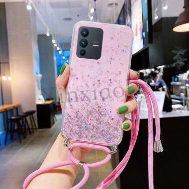 Luxury Blink Lanyard Case Vivo V23 / V23 Pro 5G V23 Pink