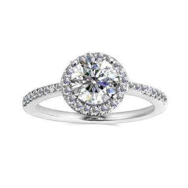 Mon Elaine Ring - Cincin Moissanite Diamond by Her Jewellery GRA - White Gold 6