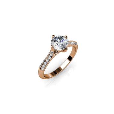 Luxx Ring - Cincin Crystals by Her Jewellery - Rose gold 6