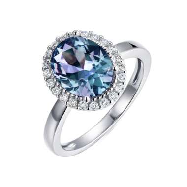 Solnechnyy Svet Alexandrite - Cincin Alexandrite S925 by Her Jewellery - White Gold 6