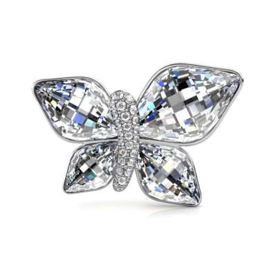 Ribbon Brooch - Bros Crystal Premium Luvea by Her Jewellery