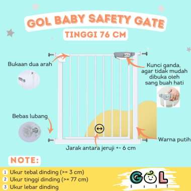 Baby Safety Gate Pintu Pengaman Bayi Pressure Gate Pagar Pengaman Anak Tangga Pagar Bayi Tangga ting