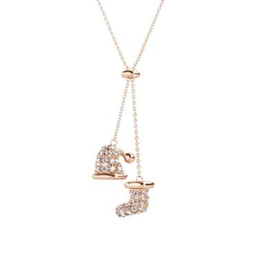 Santa's Pendant - Kalung Crystal by Her Jewellery Rose Gold