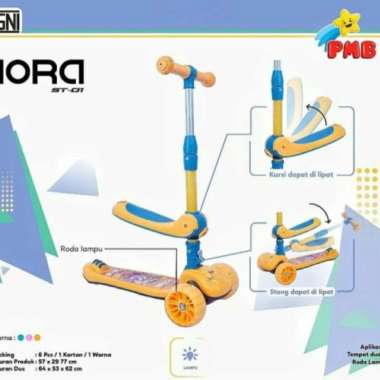 Scooter Anak Roda Tiga PMB Iora ST01 Sekuter Duduk ST 01 Bangku Kursi