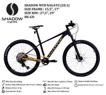 Fullbike Sepeda MTB XC 27.5 Shadow Nagato by United 27,5 12 Speed S 29