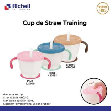 Richell AQ AQULEA Straw Training Mug Cup De Green New