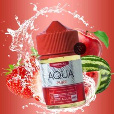 Liquid Aqua Pure Strawberry Apple Watermelon by 9 Naga 60ML Nic 3MG FB 3MG 60ML