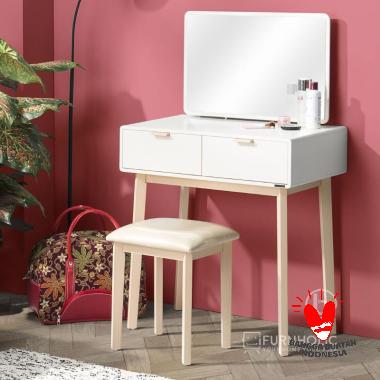 iFURNHOLIC Raisa Console Sets - Meja Rias Putih Minimalis - Furniture - natural Jawa Timur