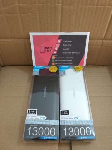 Power Bank Powerbank Veger V90 13000mAh 3 Output Garansi 1 Tahun Putih