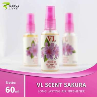 Parfum Pengharum Mobil Ruangan VL Scents Spray Cherry Blossom / Sakura ORIGINAL 100 % Multicolor