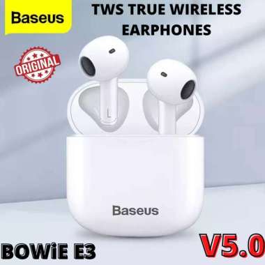 BASEUS Headset TWS True Wireless Bluetooth Earphone Earbuds Stereo Bowie E3 Hitam