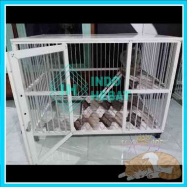 Rumah Kucing 1 Kamar Tingkat - Rumah Hewan Peliharaan Bahan Aluminium