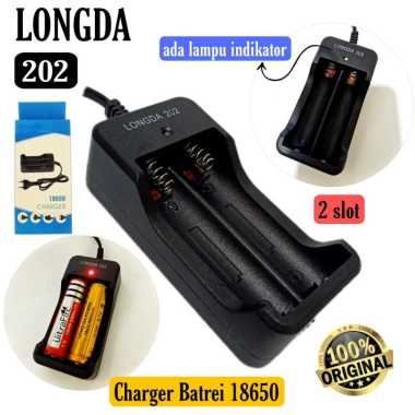 Alat Cas Batrei 18650 Charger Ganda 2 Slot