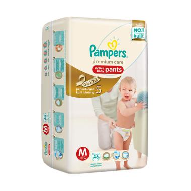 Promo Harga PAMPERS Premium Care Active Baby Pants M46 46 pcs - Blibli