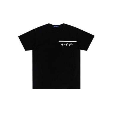 Third Day MTI84 Kaos T-Shirt Pria Instacool Katakana Belowtheline Black Hitam M