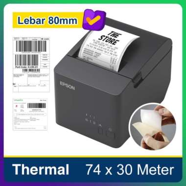 harga Gratis Ongkir Label Thermal 80 X 30 M Continuous - Printer Epson Tm-T82 Moka Stiker Blibli.com