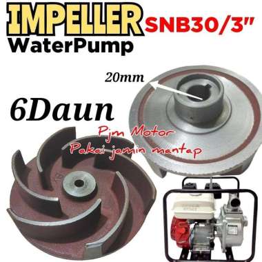 6 daun Impeller kipas pompa air alkon Pompa air irigasi sawah waterpump wp20 wp30 wp50 wp80 2 inci 3