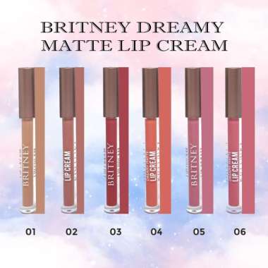 BRITNEY Dreamy Matte Lip Cream Purbasari Lipcream Matte shade 7