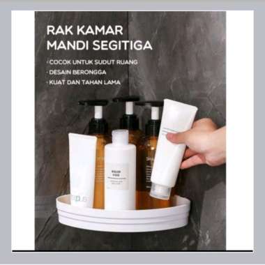 Rak Sudut Kamar Mandi | Rak Sabun Shampoo Sikat Gigi Rak Gantung Tempel Rak Toilet WC Rak Segitiga R