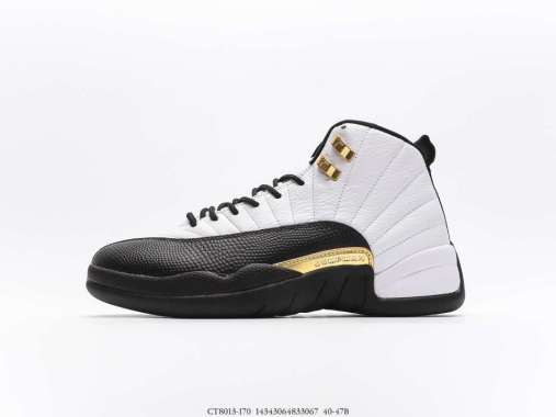jordan 12s black white gold
