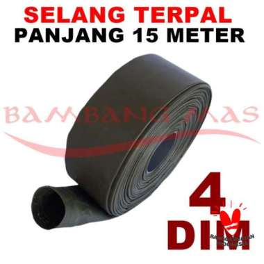 Selang Drip Irigasi Terpal Orchid Semi Karet 4 Dim Panjang 15 Meter