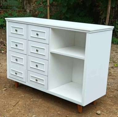 Meja Tv Laci/Rak Tv/Bufet Tv/Lemari Tv Minimalis Putih/Meja Tv Jati