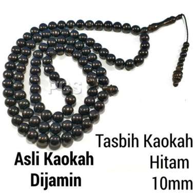 TASBIH KAYU ASLI KAOKAH KAUKAH KOKKA KAOKA KOKAH HITAM ASLI ISTANBUL TURKI 10MM MODEL BULAT 99BUTIR 