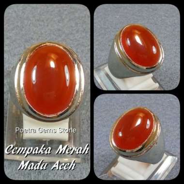 CINCIN NATURAL CEMPAKA MERAH MADU ACEH WARNA JAMINAN NATURAL RING 9