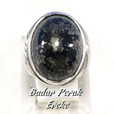 CINCIN BATU AKIK NATURAL BADAR PERAK EREKE MULUS MANTAP BERKHASIAT DAN TERMURAH RING 7
