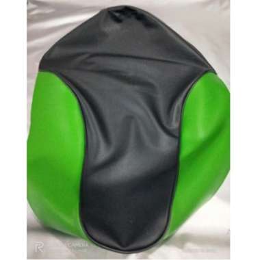 KULIT JOK SUPRA X125 OLD/sarung jok motor honda supra x125 double dist hijau hitam