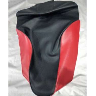 KULIT JOK SUPRA X125 OLD/sarung jok motor honda supra x125 double dist merah hitam