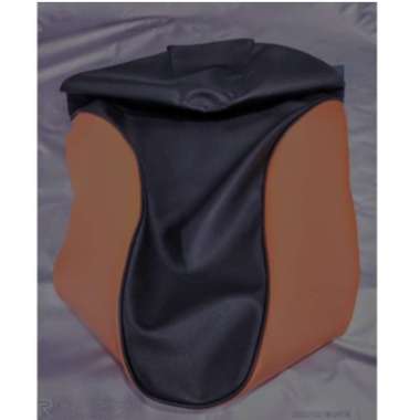KULIT JOK SUPRA X125 OLD/sarung jok motor honda supra x125 double dist coklat muda hitam