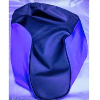 KULIT JOK SUPRA X125 OLD/sarung jok motor honda supra x125 double dist ungu hitam