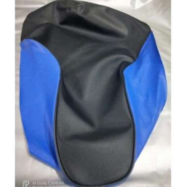 KULIT JOK SUPRA X125 OLD/sarung jok motor honda supra x125 double dist biru hitam