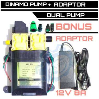 DINAMO POMPA AIR DC 12V 320PSI 12LPM ALAT CUCI MOTOR/MOBIL/AC ADAPTOR 8A