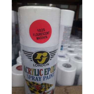 pilok pilox cat semprot Rj London pink merah muda stabilo magenta putih metalik mengkilap doff dop S