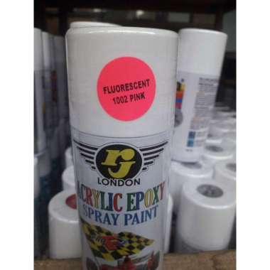 pilok pilox cat semprot Rj London pink merah muda stabilo magenta putih metalik mengkilap doff dop S