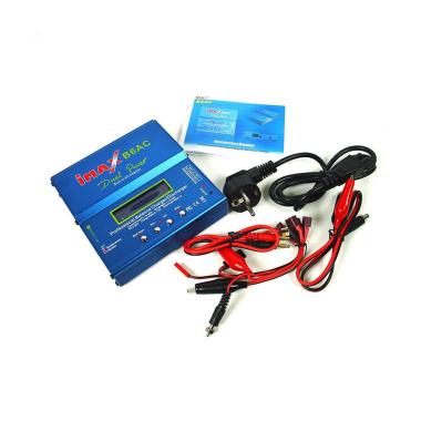 Imax B6AC Charger Baterai LiPo dengan AC Adapter Integrated  Biru