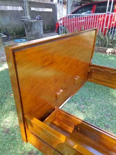 Dipan Divan Split 2 Laci / drawer 120x200 cm Jati Minimalis - Natural