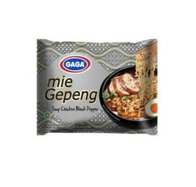 Promo Harga GAGA Mie Gepeng Soup Chicken Black Pepper 67 gr - Blibli