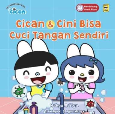 Mizan Buku Anak Seri Fun Cican: Cican&Cini Bisa Cuci Tangan Sendiri (Boardbook)-Republish