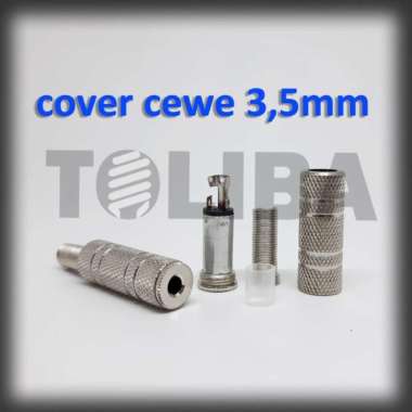 cover jack stereo 3,5mm besi / cewe konektor Jack headphone headset hp