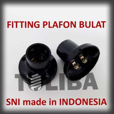 fitting plafon bulat broco / fiting tempel lampu / tempat rumah lampu