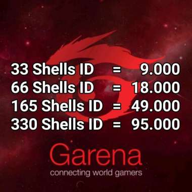 Voucher Garena Shell 66 Shells ID