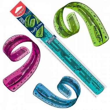 MAPED TWIST N FLEX ORIGINAL FLEXIBLE RULER PENGGARIS LENTUR 15cm