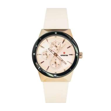 Jam Tangan Expedition E 6818 BFRBRLN Women Light Pink Dial Light Pink Rubber Strap