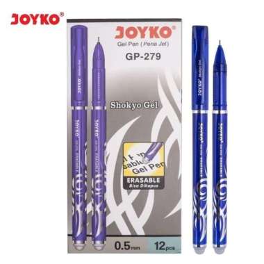 Erasable Gel Pen Pulpen Bisa Dihapus Joyko GP-279 Blue Shokyo 12 Pcs