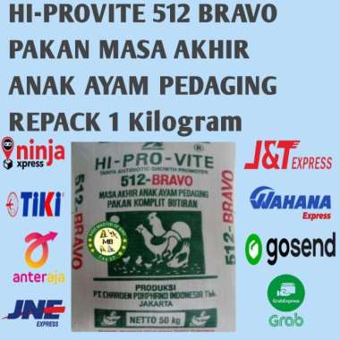 HI-PROVITE 512 BRAVO PAKAN MASA AKHIR ANAK AYAM PEDAGING REPACK 1 Kg
